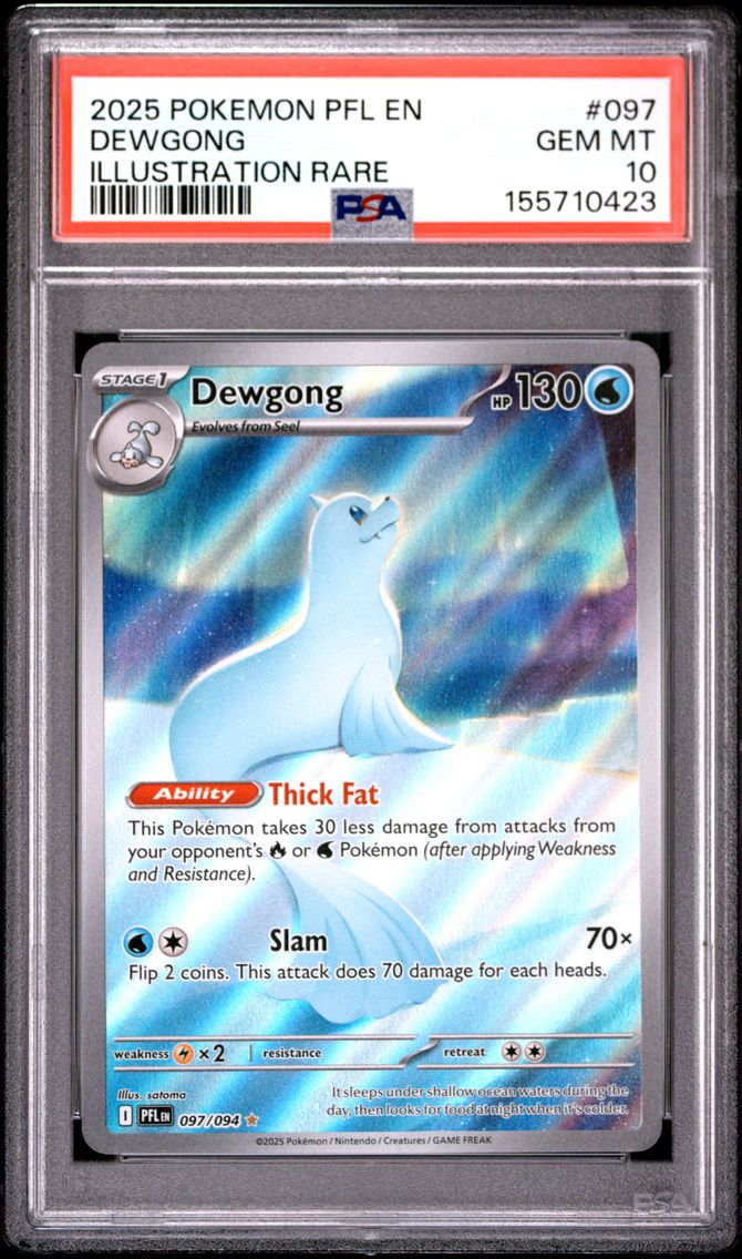2025 #097 Dewgong PSA 10 Pfl EN-Phantasmal Flames