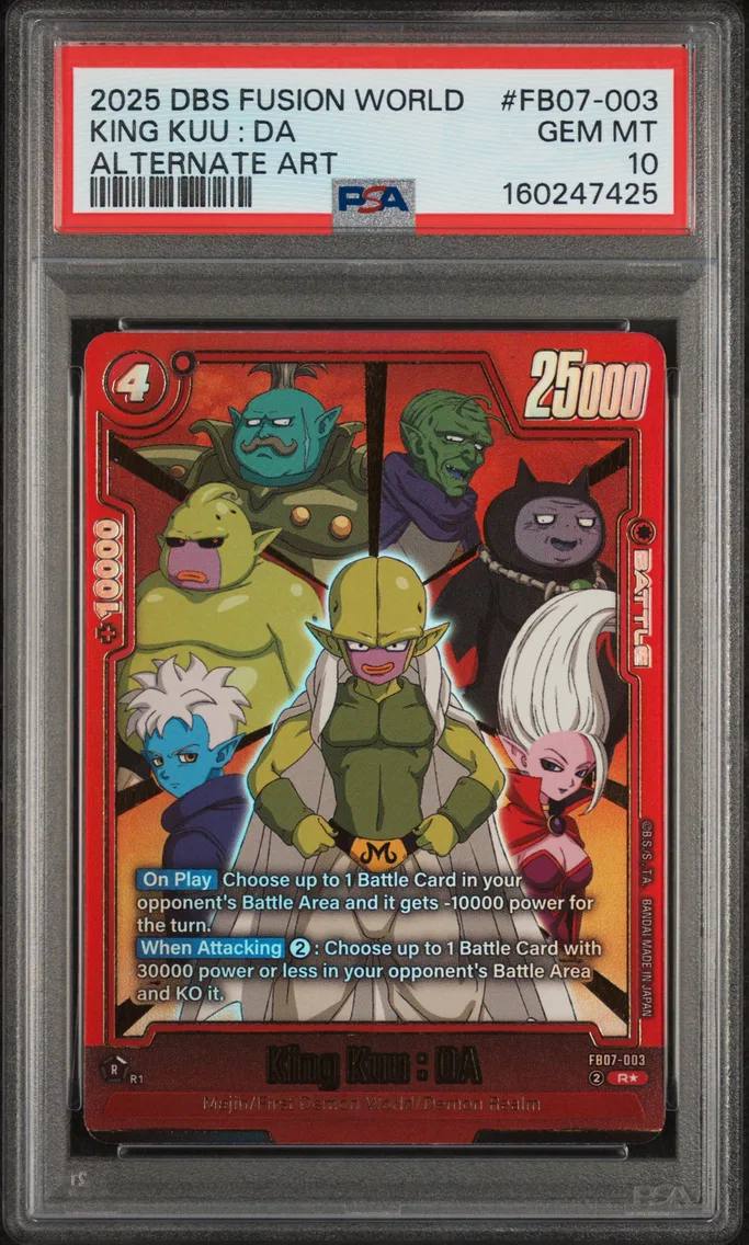 2025 #FB07-003 King Kuu : DA PSA 10 Dragon Ball Super Card Game Fusion World Wish for Shenron
