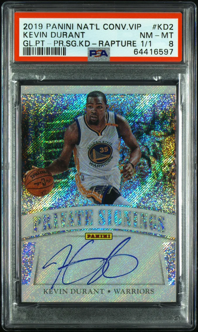 2019 #KD2 Kevin Durant PSA 8 Panini National Convention VIP Gold Party Private Signings Kevin Durant