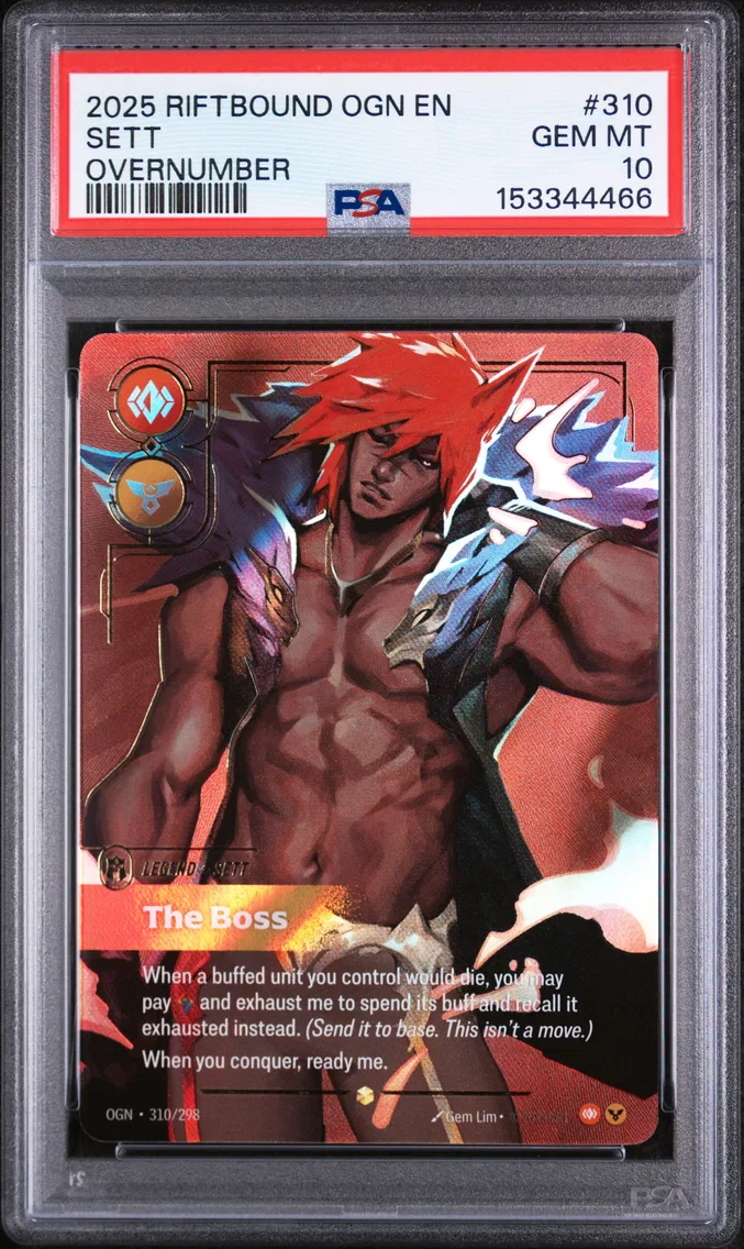 2025 #310 Sett - the Boss PSA 10 Riftbound: League of Legends Ogn-Origins