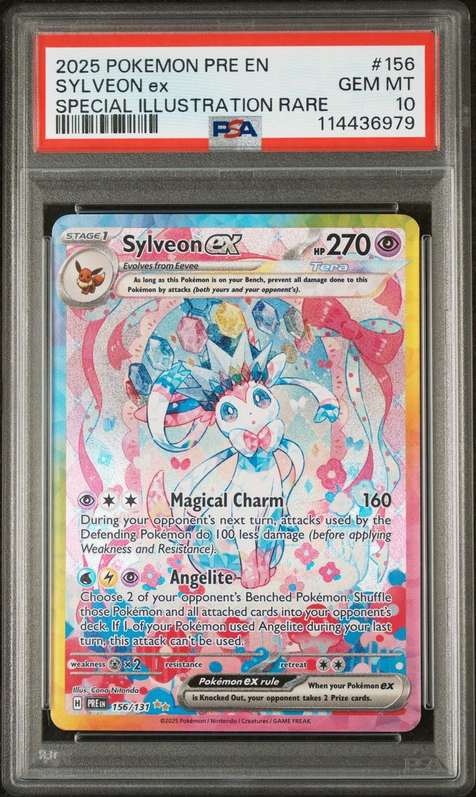 2025 #156 Sylveon EX PSA 10 Pre EN-Prismatic Evolutions