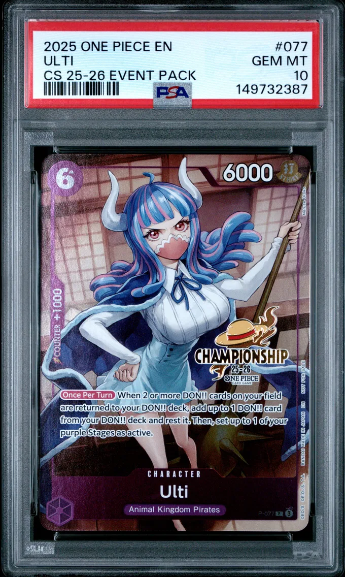 2025 #077 Ulti PSA 10 One Piece Championship 2025-26 Event Pack
