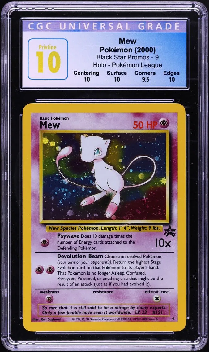 2000 #9 Mew-Holo CGC 10 Pristine Promo Black Star Pokemon