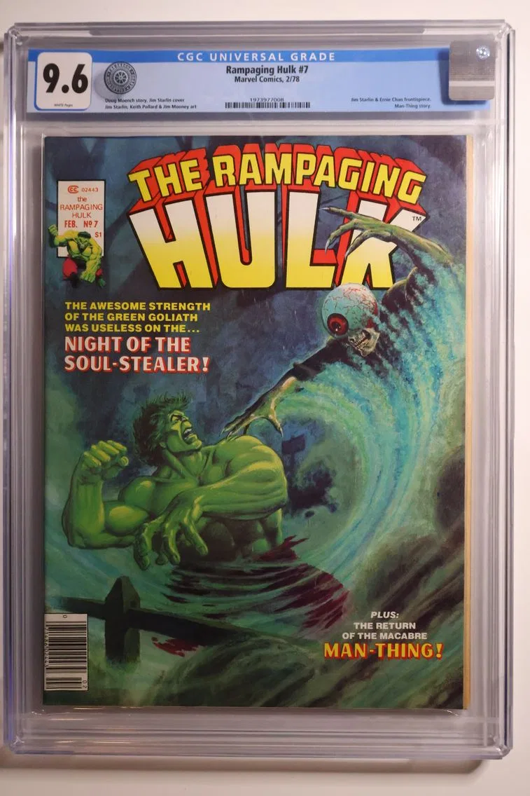 1978 Rampaging Hulk #7 CGC 9.6 Marvel Comics