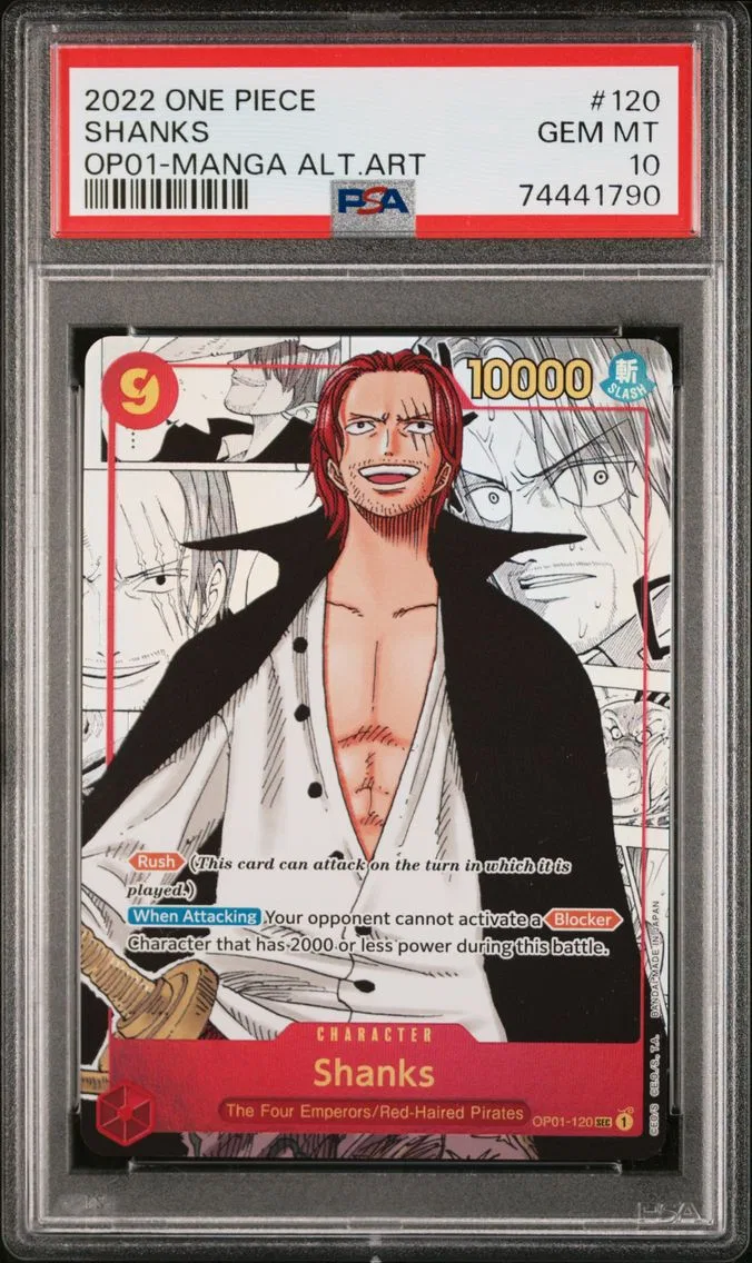 2022 #120 Shanks PSA 10 One Piece OP01-Romance Dawn Pokemon