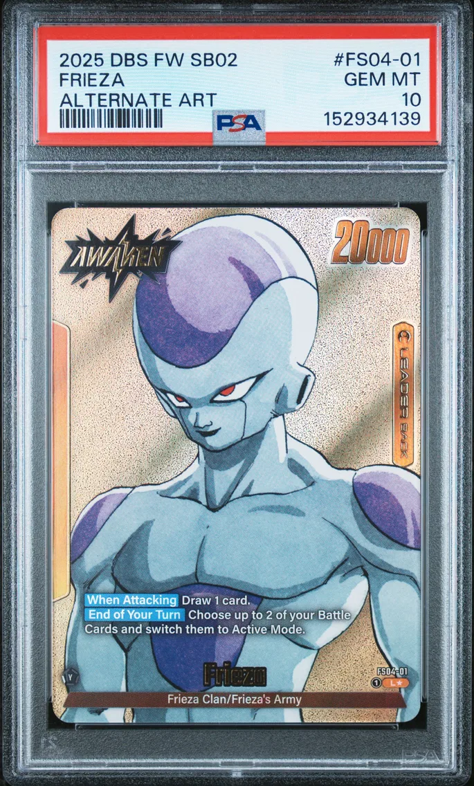 2025 #FS04-01 Frieza PSA 10 Dragon Ball Super Card Game Fusion World Manga Booster 02