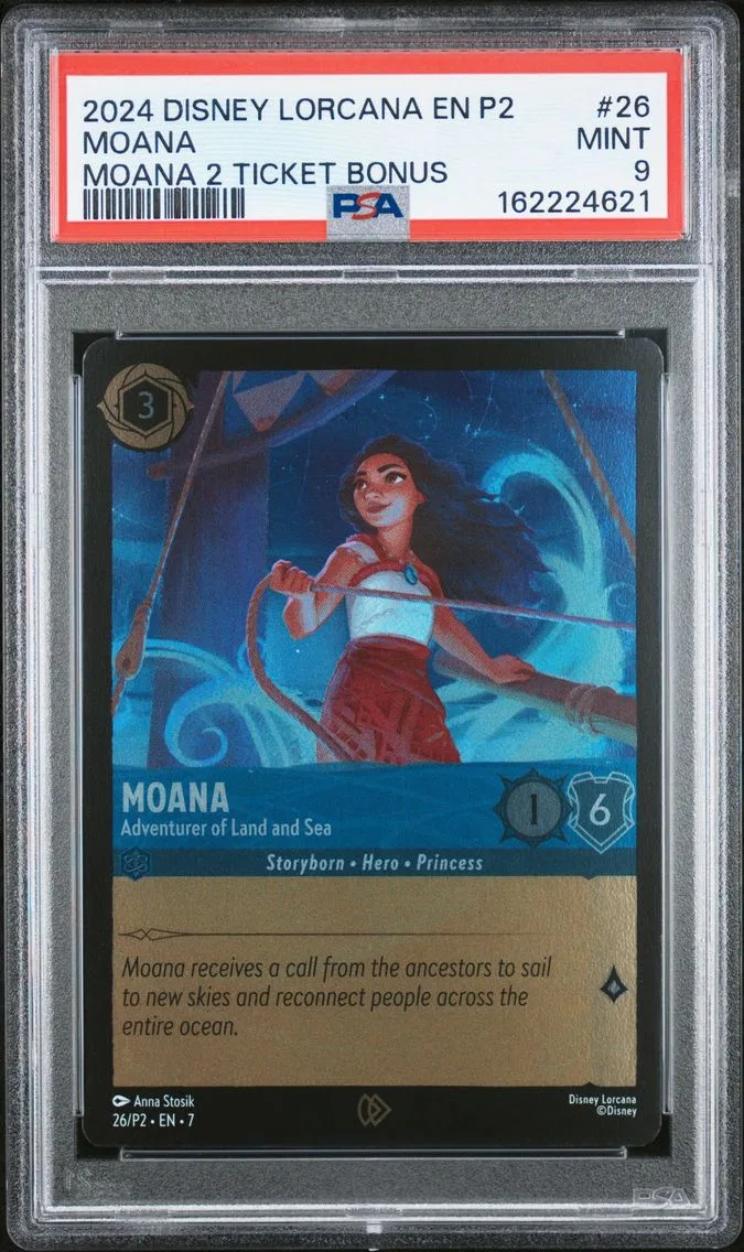 2024 #26 Moana - Adventurer of Land and Sea PSA 9 Disney Lorcana EN P2-Promo