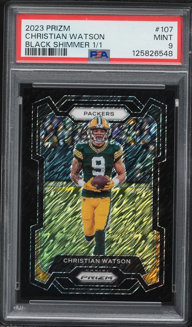 2023 #107 Christian Watson PSA 9 Panini Prizm Football