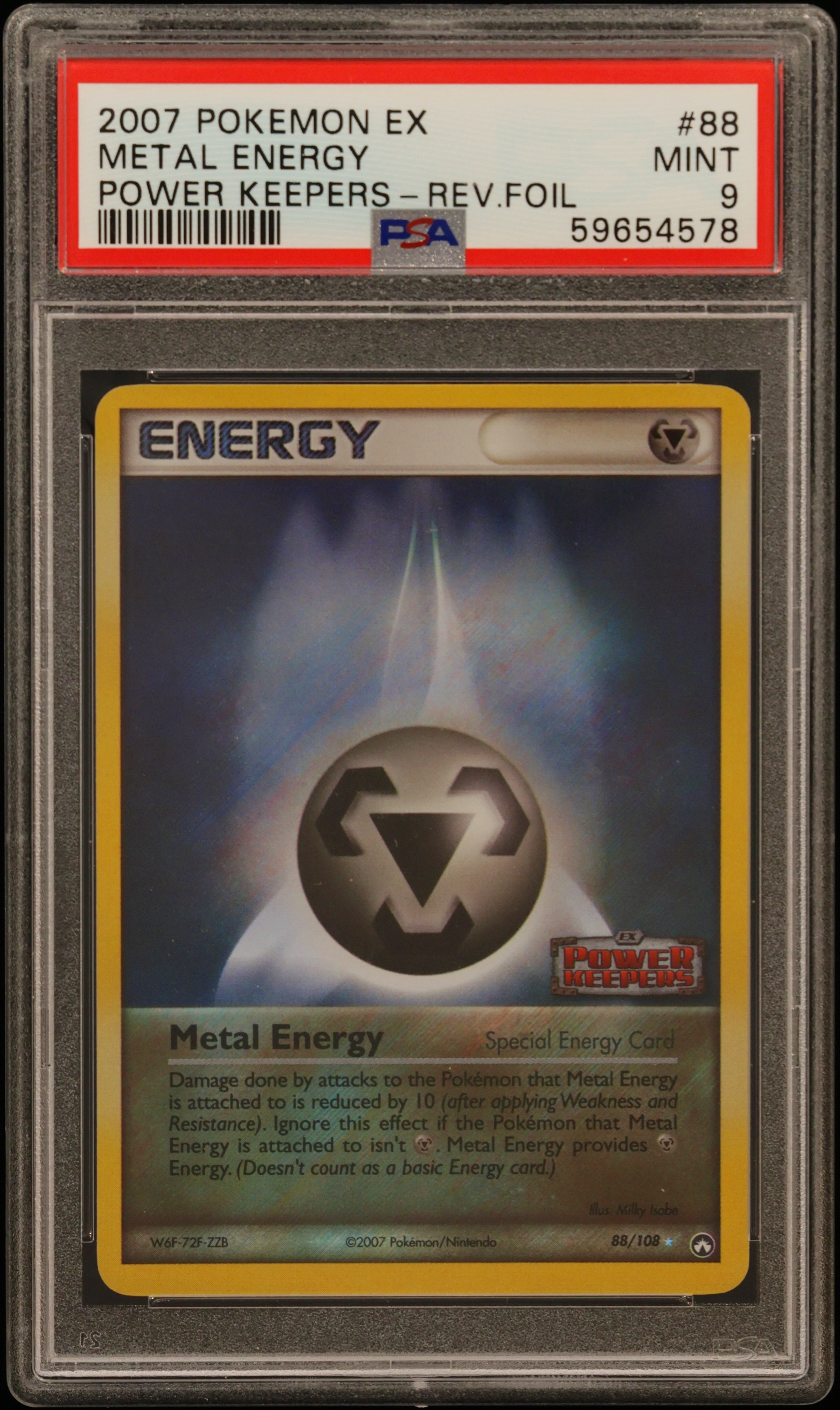 2007 #88 Metal Energy-Reverse Foil PSA 9 Ex Power Keepers