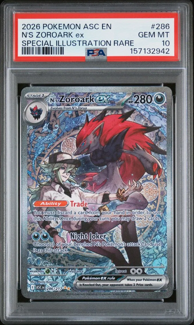 2026 #286 N's Zoroark EX PSA 10 Asc EN-Ascended Heroes