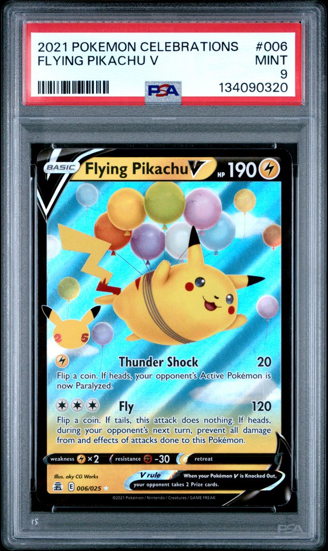 2021 #006 Flying Pikachu V PSA 9