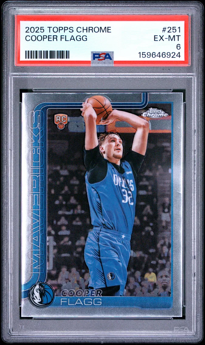 2025 #251 Cooper Flagg PSA 6 Topps Chrome