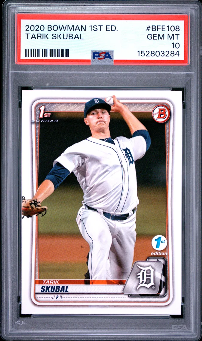 2020 #BFE108 Tarik Skubal PSA 10 Bowman 1st Edition