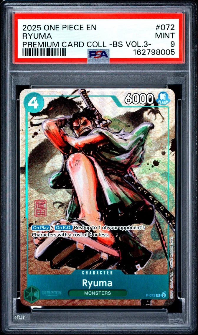 2025 #072 Ryuma PSA 9 One Piece Premium Card Collection -Best Selection Vol.3-