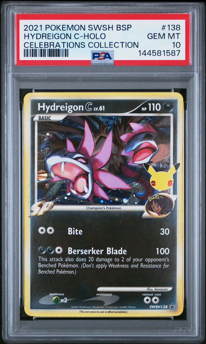 2021 #138 Hydreigon C-Holo PSA 10 Swsh Black Star Promo Pokemon