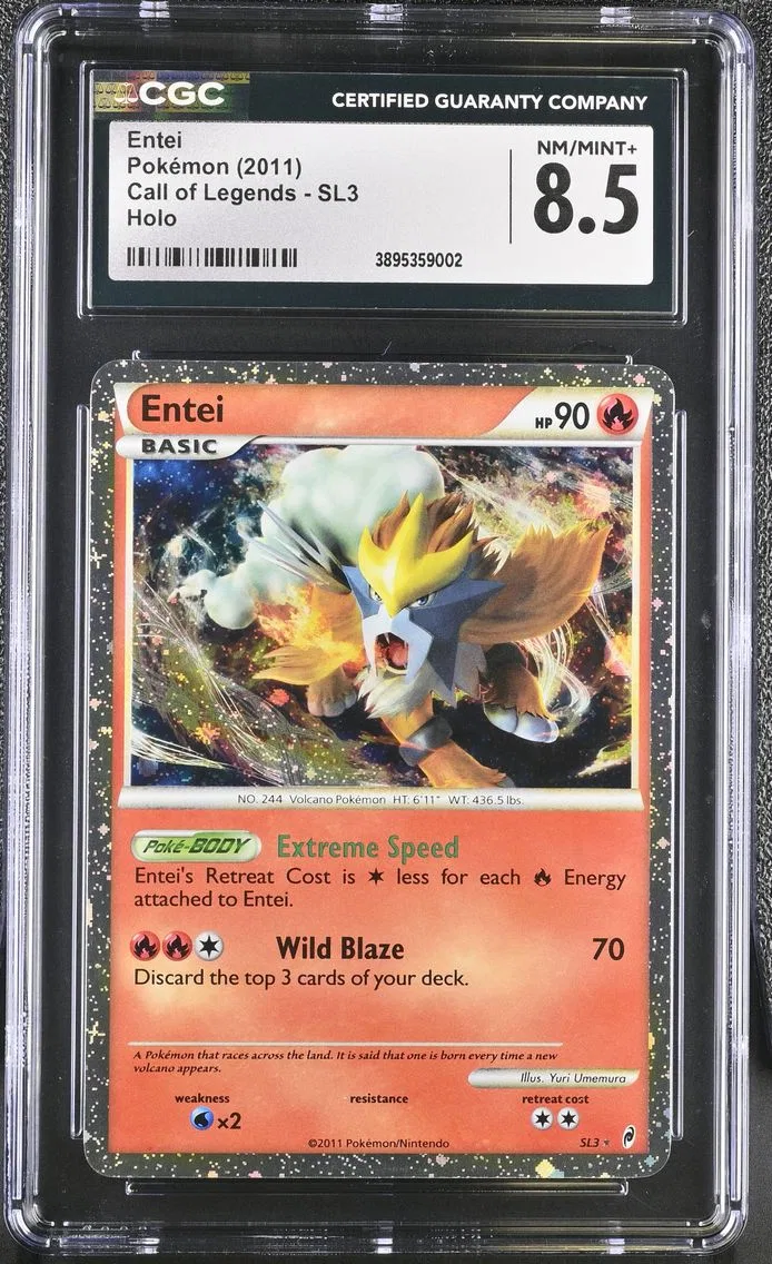 2011 #SL3 Entei CGC 8.5 Call of Legends - English