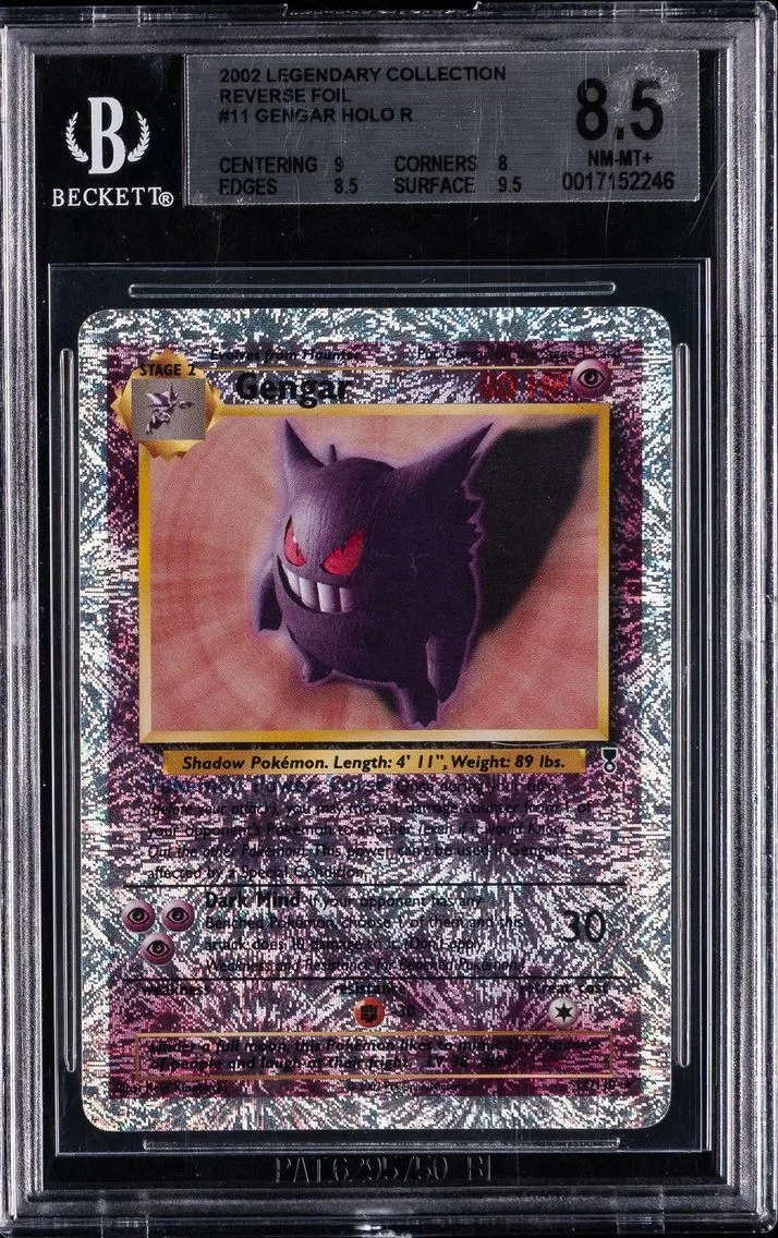 2002 #11 Gengar-Reverse Foil BGS 8.5 Legendary Collection Pokemon