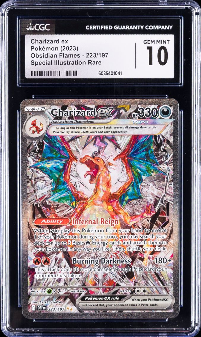 2023 #223 Charizard EX CGC 10 Obf EN-Obsidian Flames Pokemon