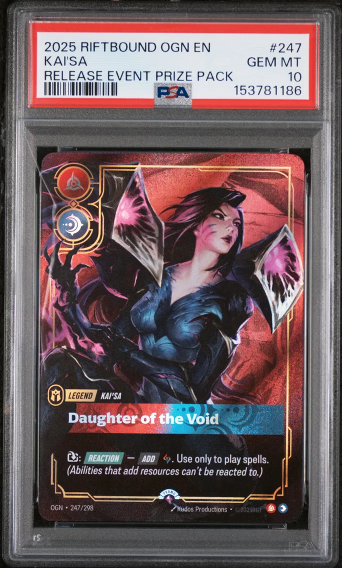 2025 #247 Kai'SA - Daughter of the Void PSA 10 Riftbound: League of Legends Ogn-Origins