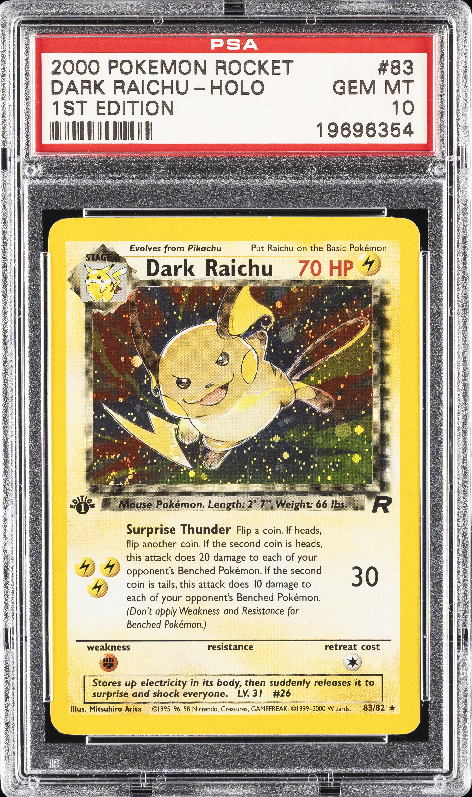 Dark Raichu-Holo 1st Edition