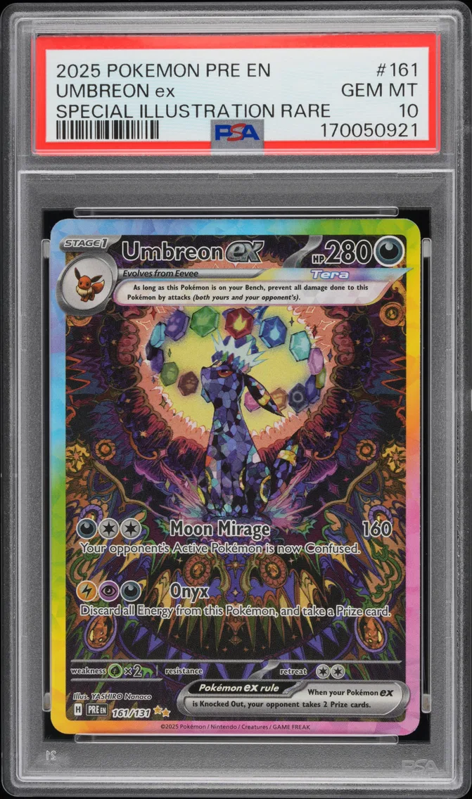 2025 #161 Umbreon EX PSA 10 Pre 