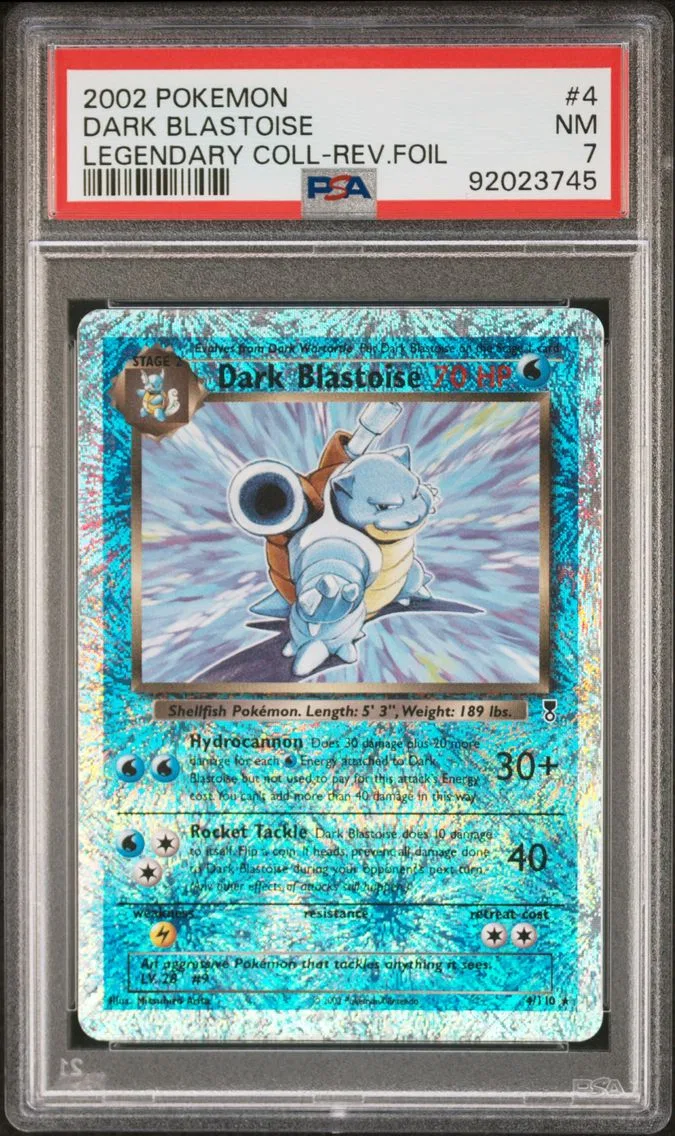 2002 #4 Dark Blastoise-Reverse Foil PSA 7 Legendary Collection