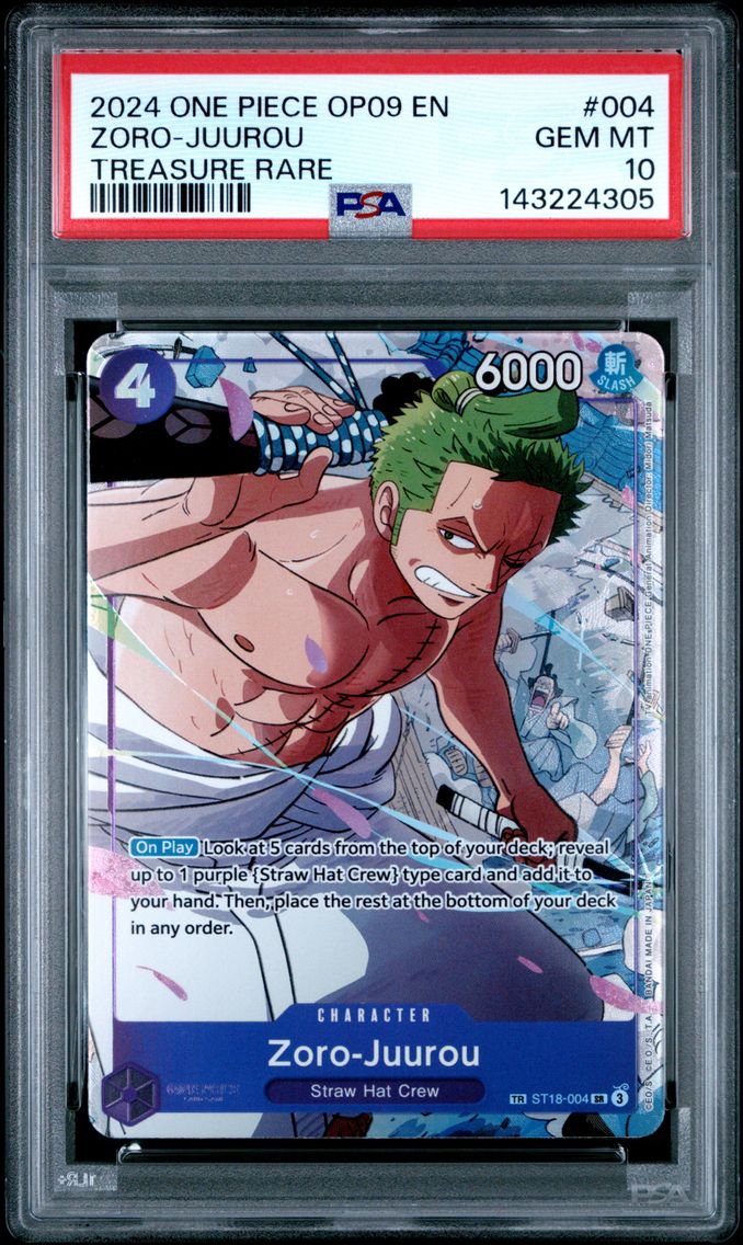2024 #004 Zoro-Juurou PSA 10 One Piece OP09-Emperors in the New World