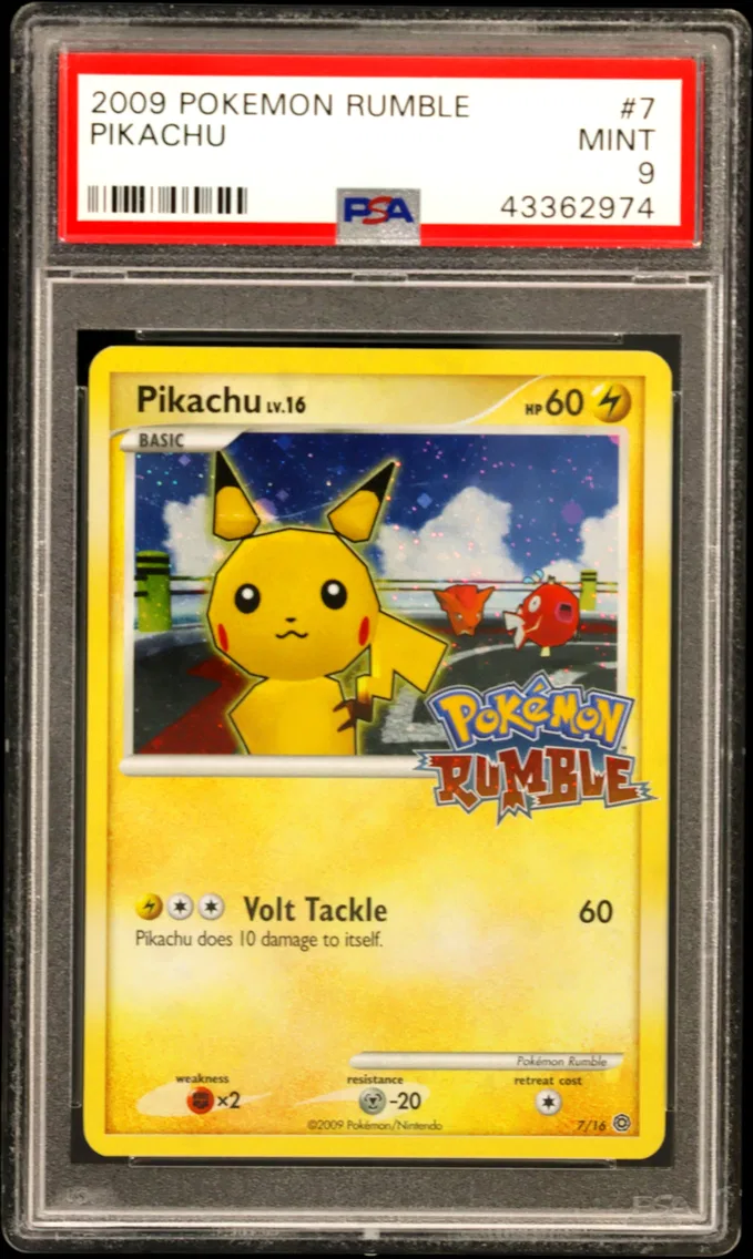 2009 #7 Pikachu PSA 9 Rumble
