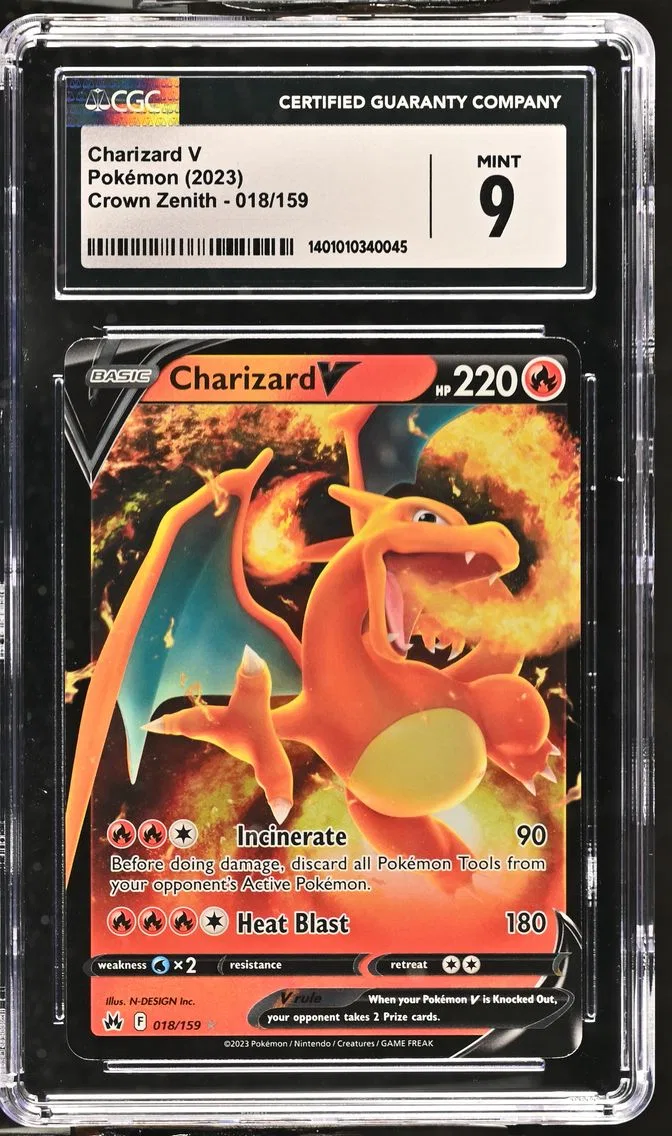2023 #018 Charizard V CGC 9 Crown Zenith - English
