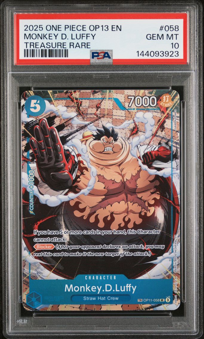 2025 #058 Monkey D. Luffy PSA 10 One Piece OP13-Carrying on His Will