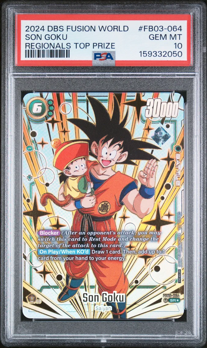 2024 #FB03-064 Son Goku PSA 10 Dragon Ball Super Card Game Fusion World Regionals Top Prize
