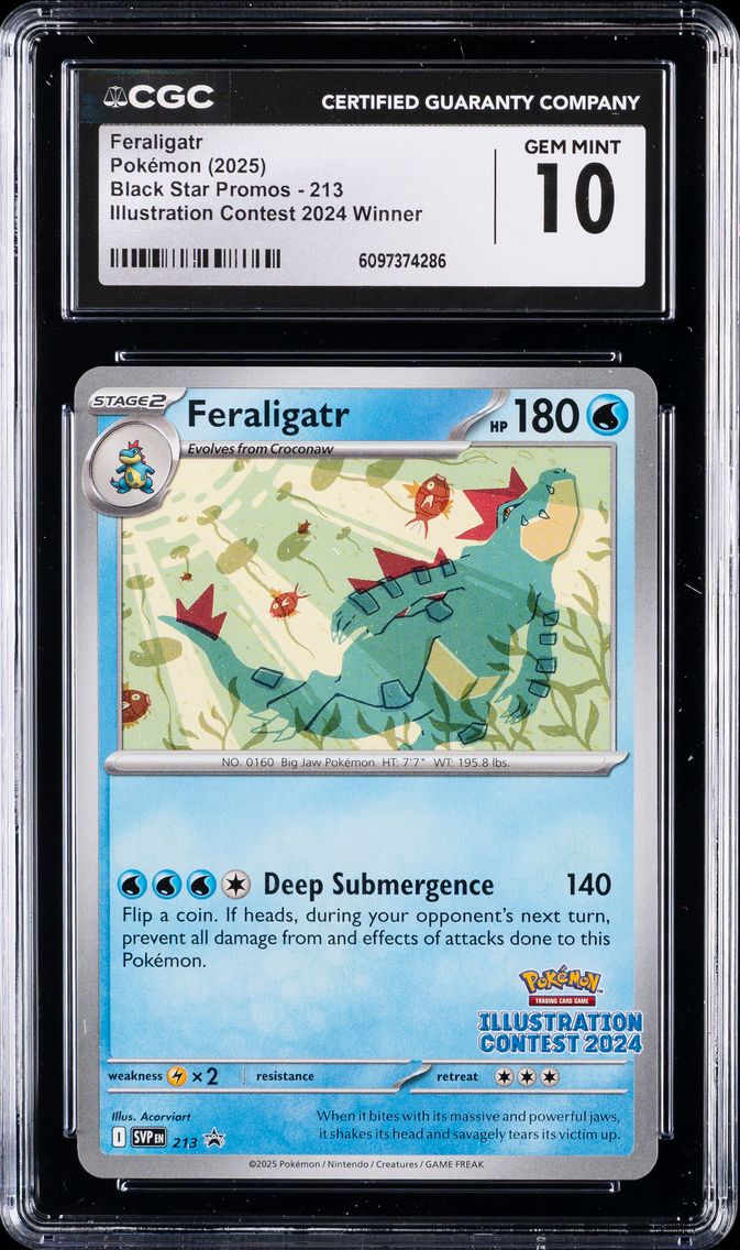 2023 #213 Feraligatr CGC 10 Black Star Promos - Scarlet & Violet SVP EN - English Pokemon