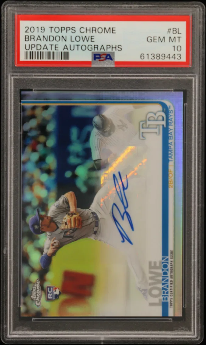 2019 #BL Brandon Lowe PSA 10 Topps Chrome Update Autographs
