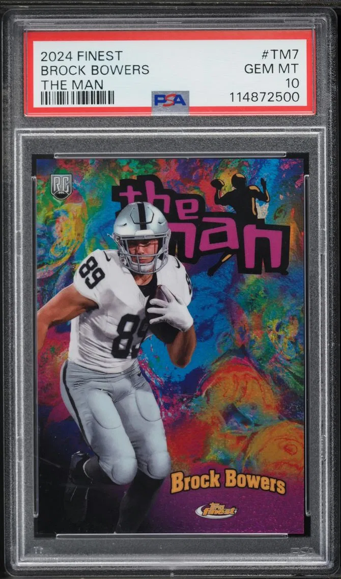 2024 #TM7 Brock Bowers PSA 10 Topps Finest the Man Football