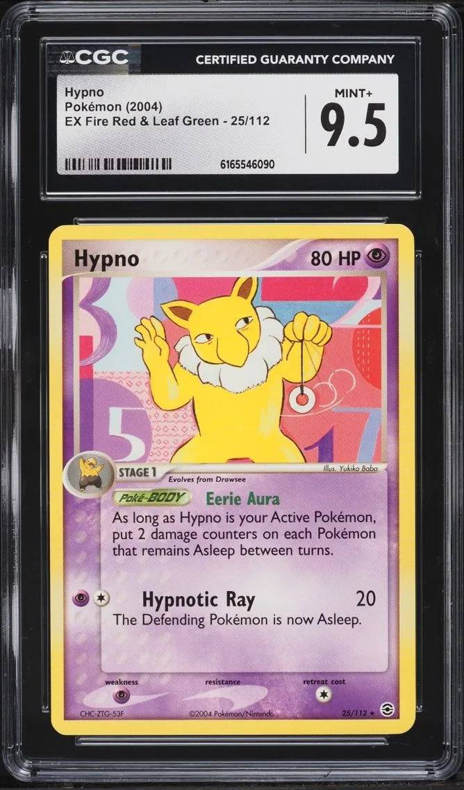 2004 Pokemon EX Fire Red & Leaf Green Hypno #25 CGC 9.5 MINT+