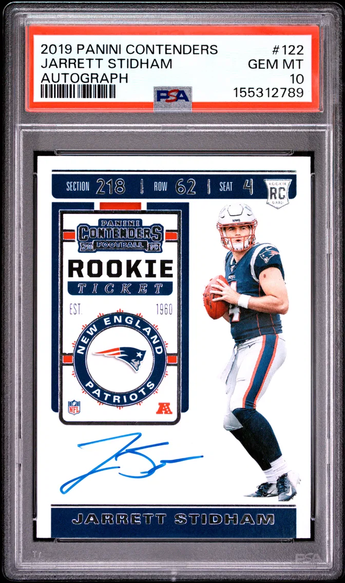 2019 #122 Jarrett Stidham PSA 10 Panini Contenders