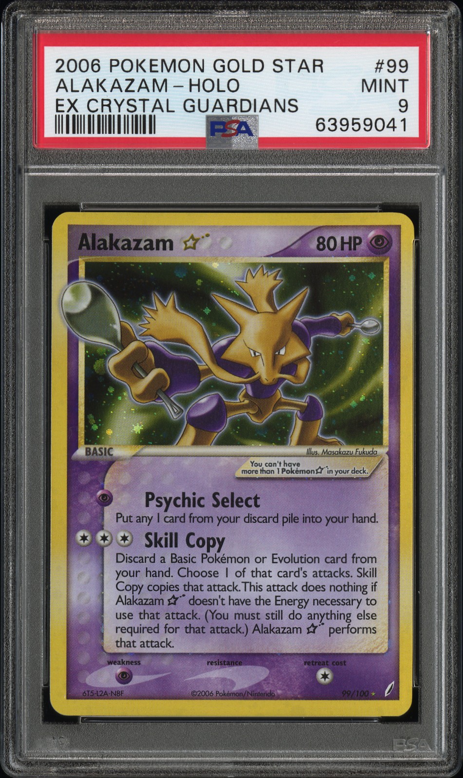 Alakazam-Holo Gold Star