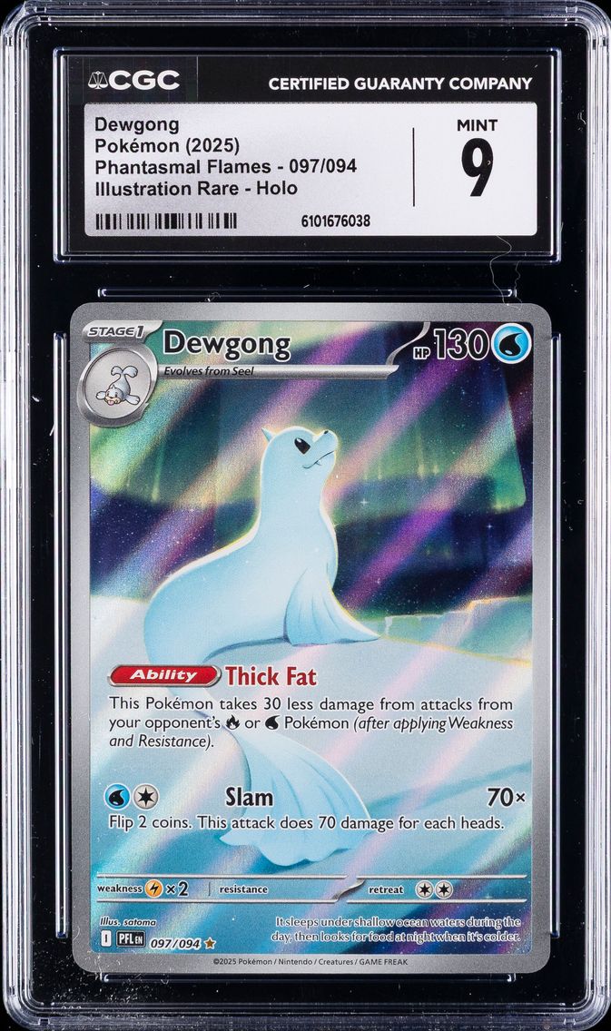 2025 #097 Dewgong CGC 9 Phantasmal Flames - PFL EN - English Pokemon