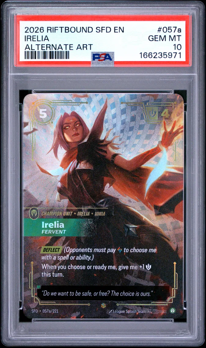 2026 #057a Irelia - Fervent PSA 10 Riftbound: League of Legends Sfd-Spiritforged