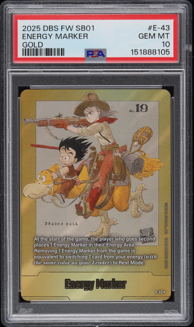 2025 #E-43 Energy Marker PSA 10 Dragon Ball Super Card Game Fusion World Manga Booster 01