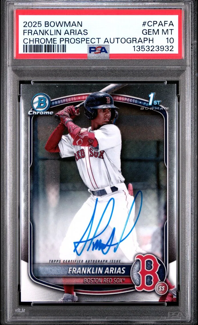 2025 #CPAFA Franklin Arias PSA 10 Bowman Chrome Prospect Autographs