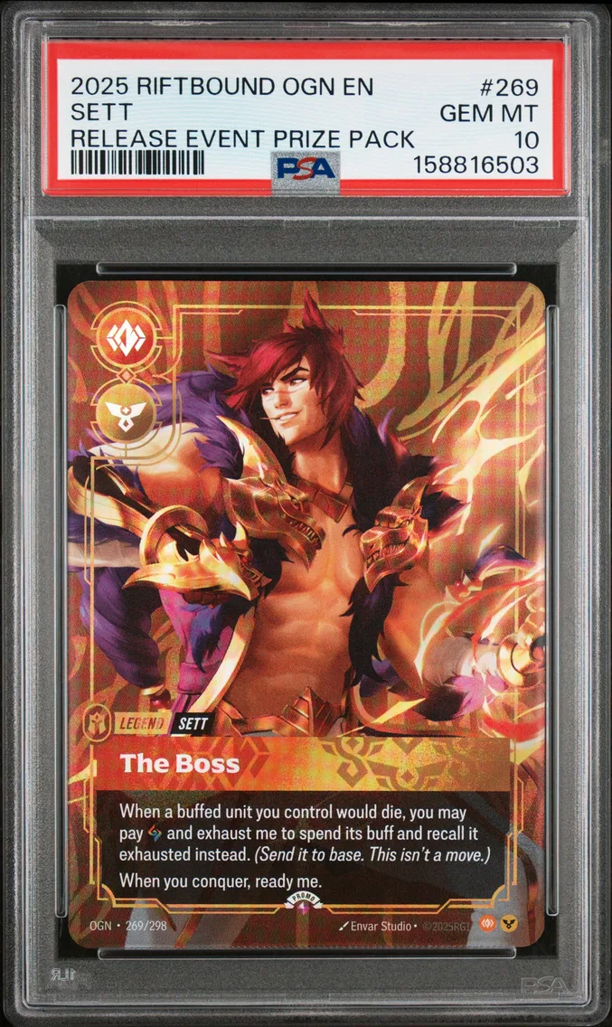 2025 #269 Sett - the Boss PSA 10 Riftbound: League of Legends Ogn-Origins