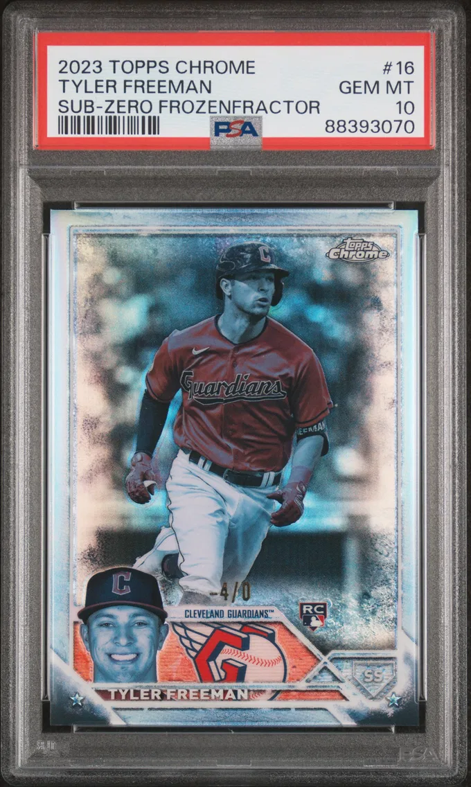 2023 #16 Tyler Freeman PSA 10 Topps Chrome