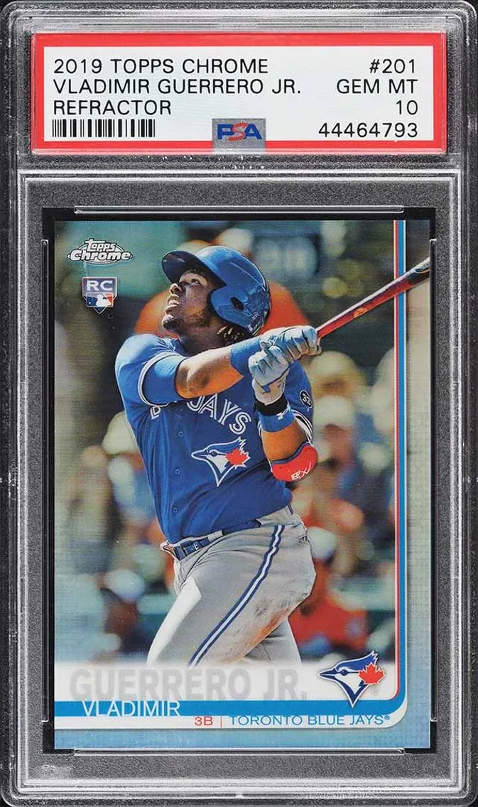 2019 Topps Chrome Refractor Vladimir Guerrero Jr. ROOKIE #201 PSA 10 GEM MINT