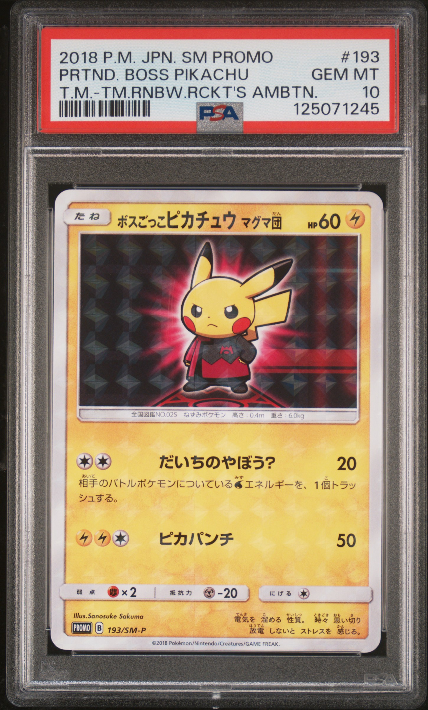 Pretend Boss Pikachu