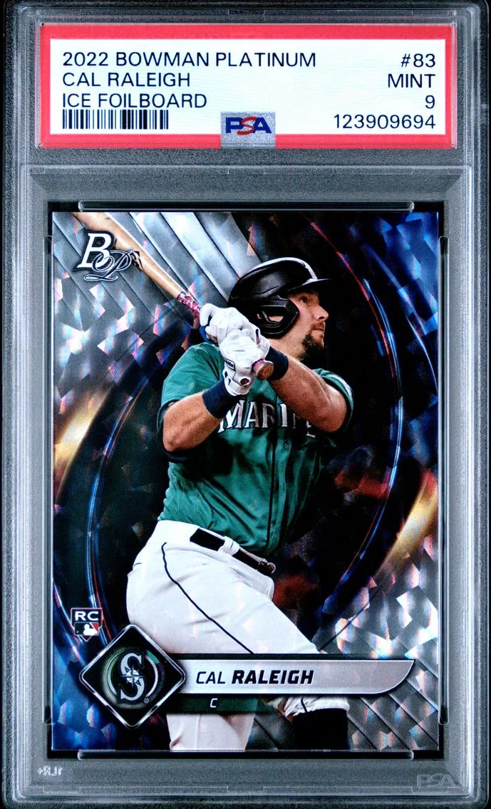 2022 #83 Cal Raleigh PSA 9 Bowman Platinum