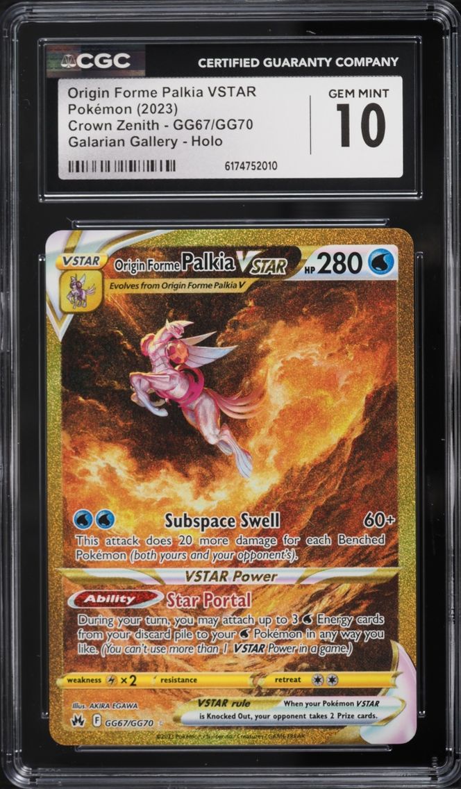2023 Pokemon SWSH Crown Zenith Gold Rare Origin Forme Palkia VSTAR #GG67 CGC 10 GEM MINT