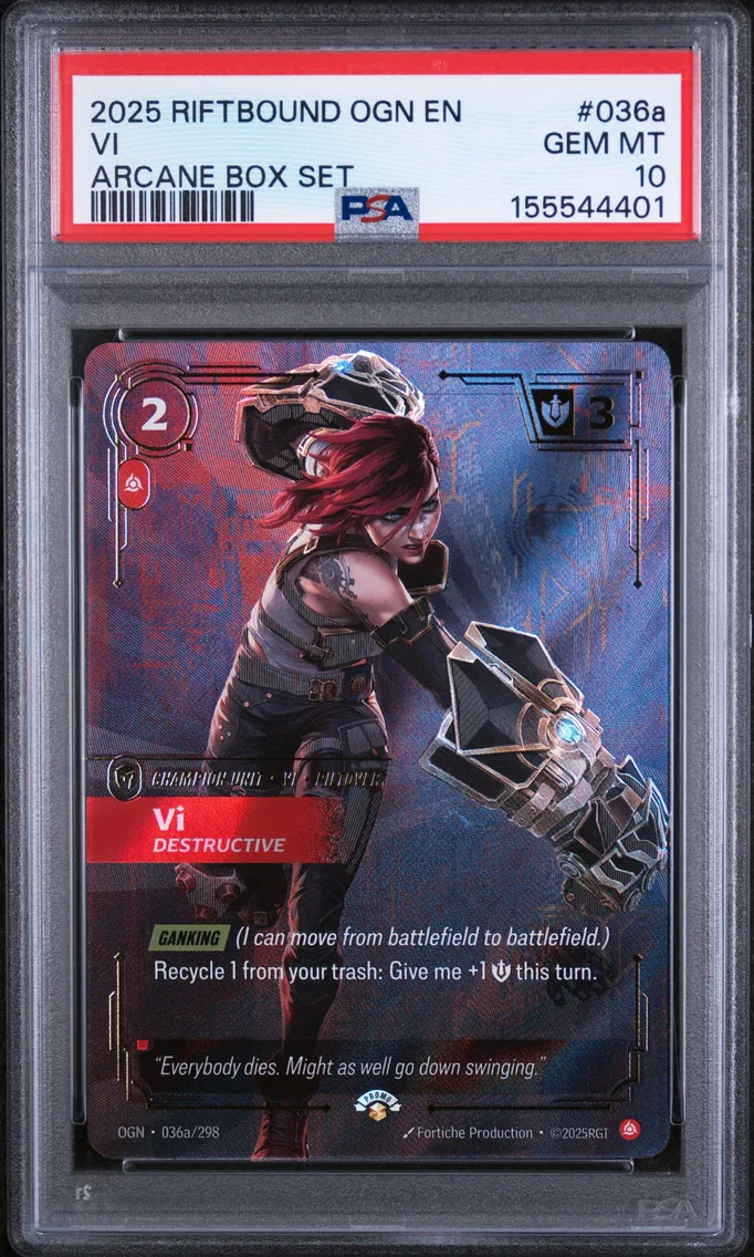 2025 #036a VI - Destructive PSA 10 Riftbound: League of Legends Ogn-Origins