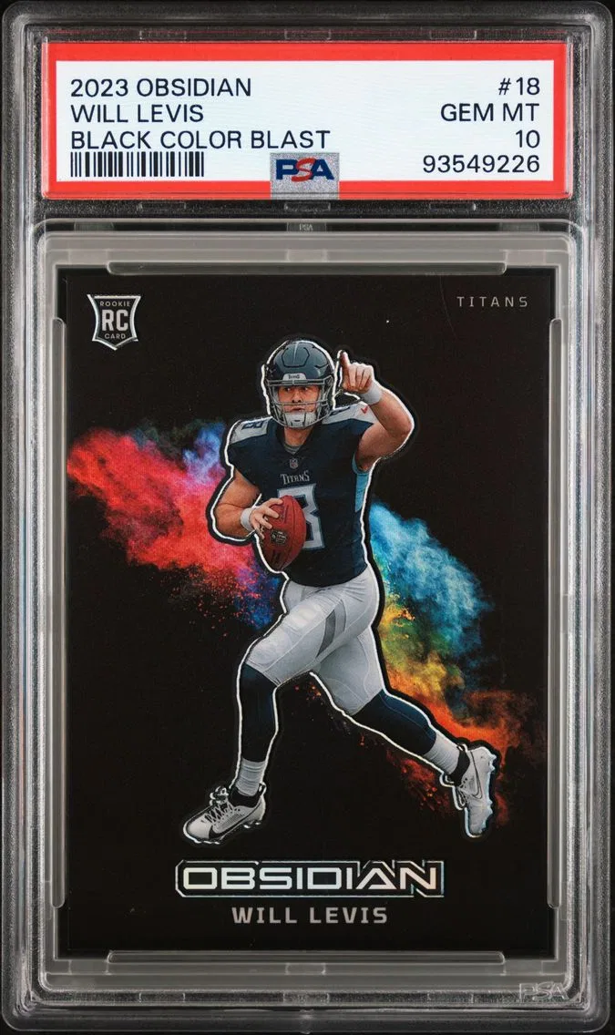 2023 #18 WILL LEVIS PSA 10 Panini Obsidian Black Color Blast