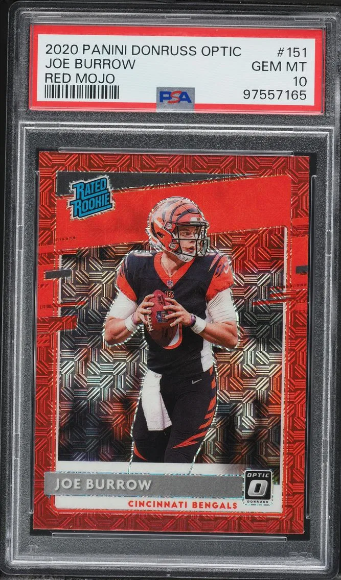 2020 #151 Joe Burrow PSA 10 Panini Donruss Optic Football